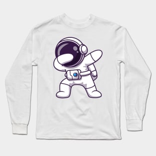 Cute Astronaut Dabbing Long Sleeve T-Shirt